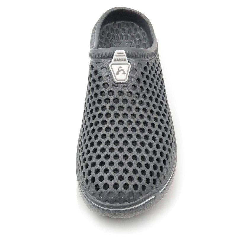 Amoji Garden Clogs Shower Sandals Yard Gardening Beach Water Plastic Rubber House Indoor YY161 Gray 14 Women/13 Men - Image 2